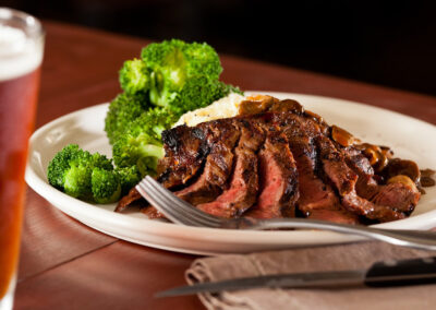 Steak sandwich at Turkey Hill Brewing